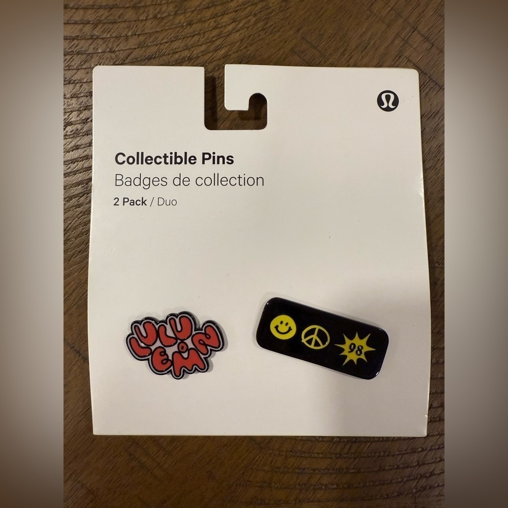 NEW Lululemon Collectible Pins 2 Pack Red Logo SCRY/SNCY New